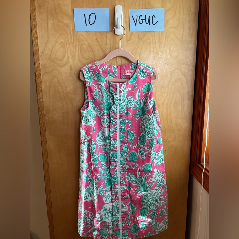 Lilly Pulitzer girls shift shift. Vintage, Punch Bowl. Size 10. VGUC